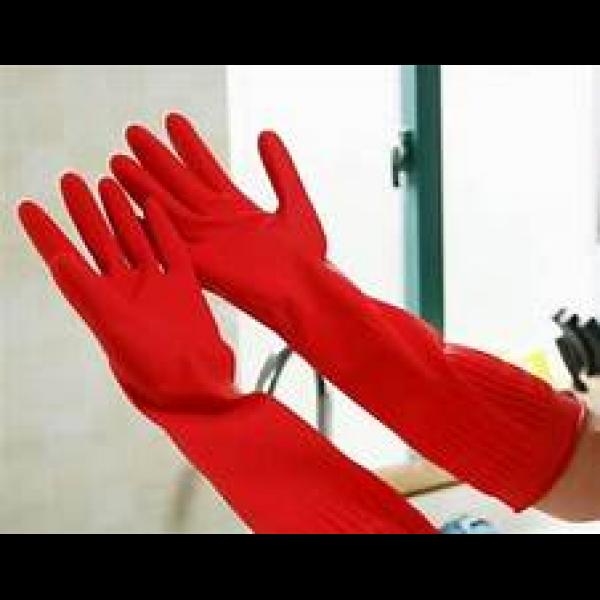 RUBBER GLOVES AF/RED