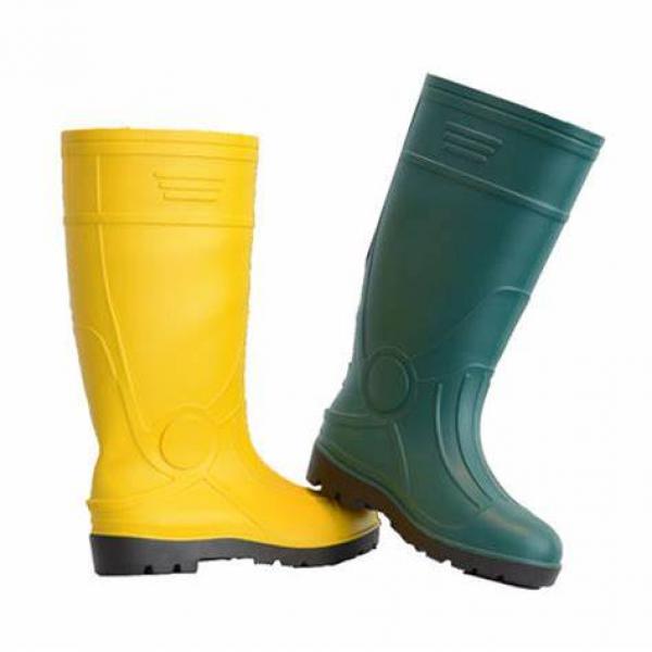 PVC YELLOW & BLACK BOOT STEEL TOE CAP & MID PLATE